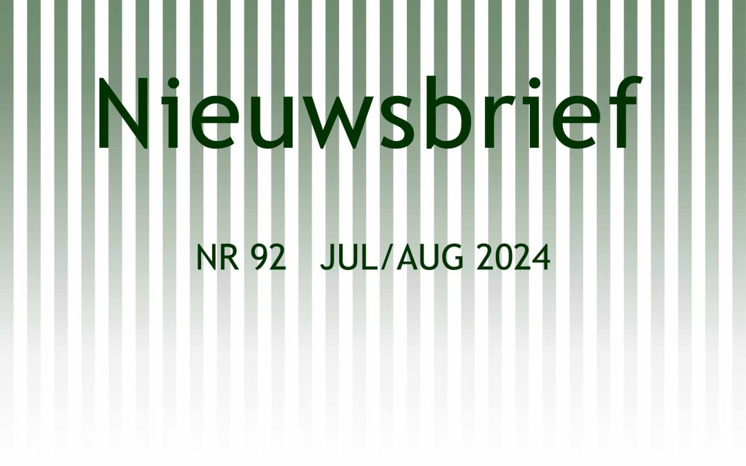 Nieuwsbrief juli/augustus 2024